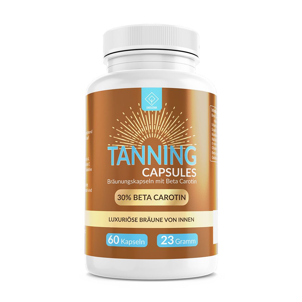 Enolenia® | Bräunungskapseln | Beta-Carotin | 100% Natürlicher Bräunungsbeschleuniger
