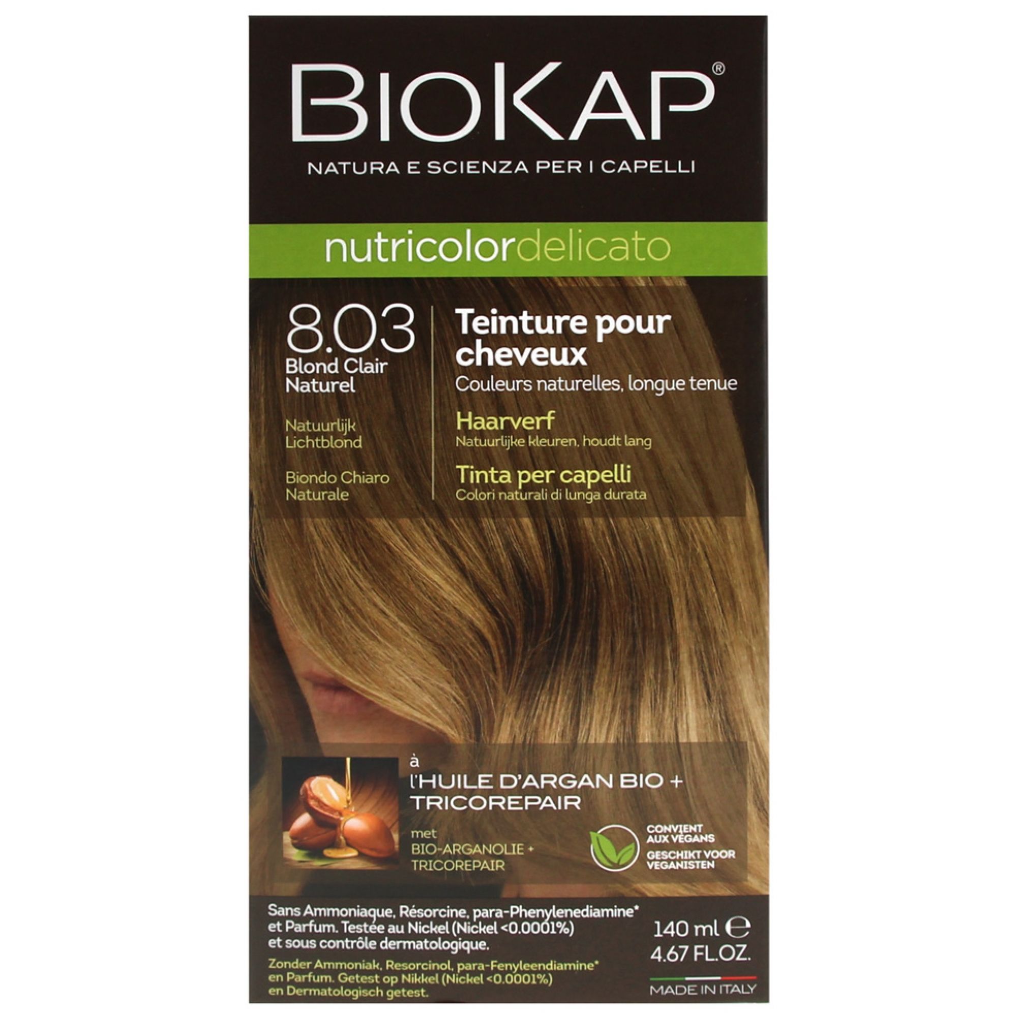 Biokap Nutricolor Delicato Permanent Tint (Haarfärbung : Blond) 7,5x6x17 cm