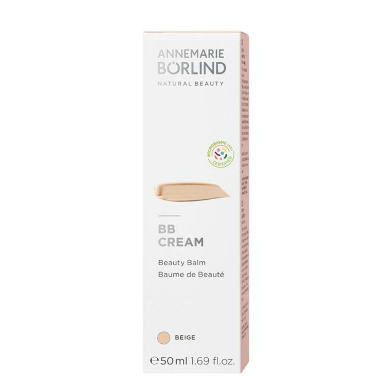 Verpackung der BB Cream. Marke: ANNEMARIE BÖRLIND. Beige Farbton. 50 ml.