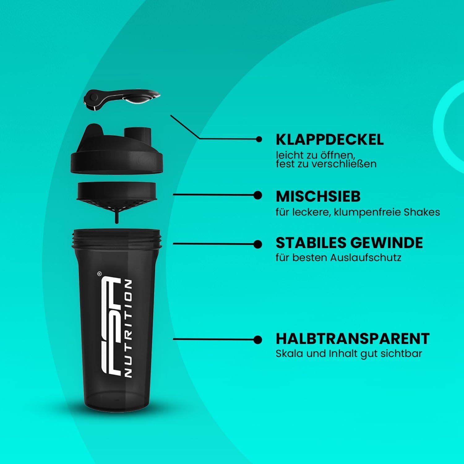 FSA NUTRITION Premium Protein Shaker
