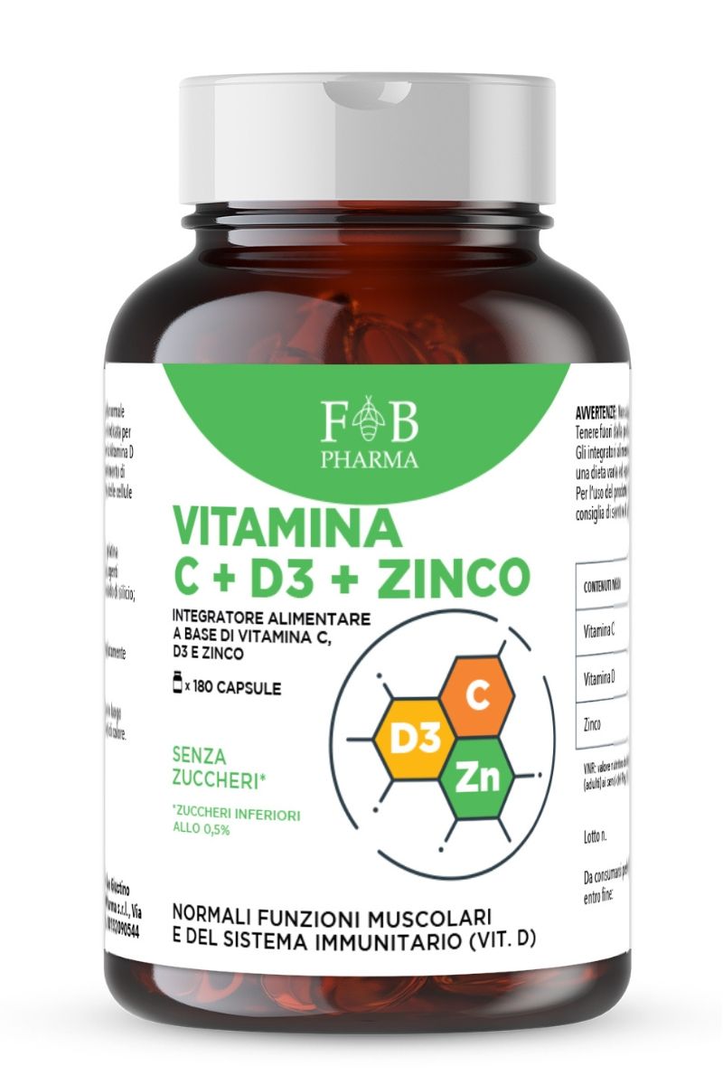 FB Pharma - Integratore Vitamina C + Zinco + D3
