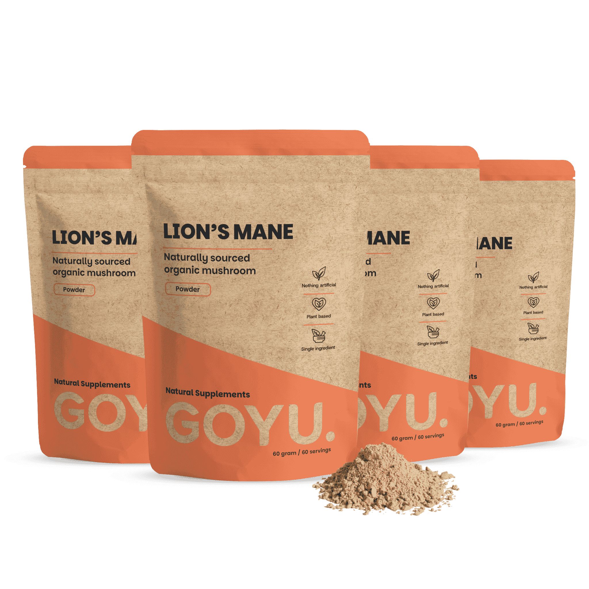 GOYU® – Lion’s Mane Poeder Biologisch Multipack 240