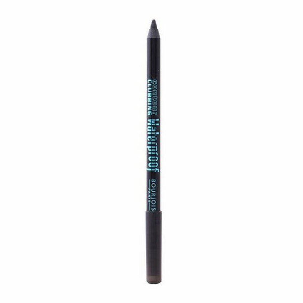 Schwarzes Bourjois Contour Clubbing Waterproof Eye Pencil. Aufschrift auf dem Stift.