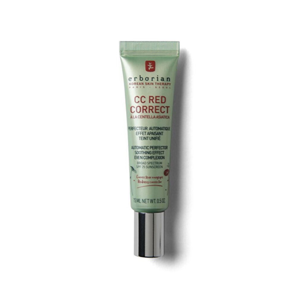 Erborian CC Red Correct Tube mit floralem Design, 45 ml.
