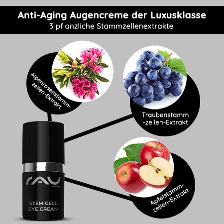 RAU Cosmetics Stem Cell Eye Cream - Anti-Aging Augencreme für reife Haut 15 ml