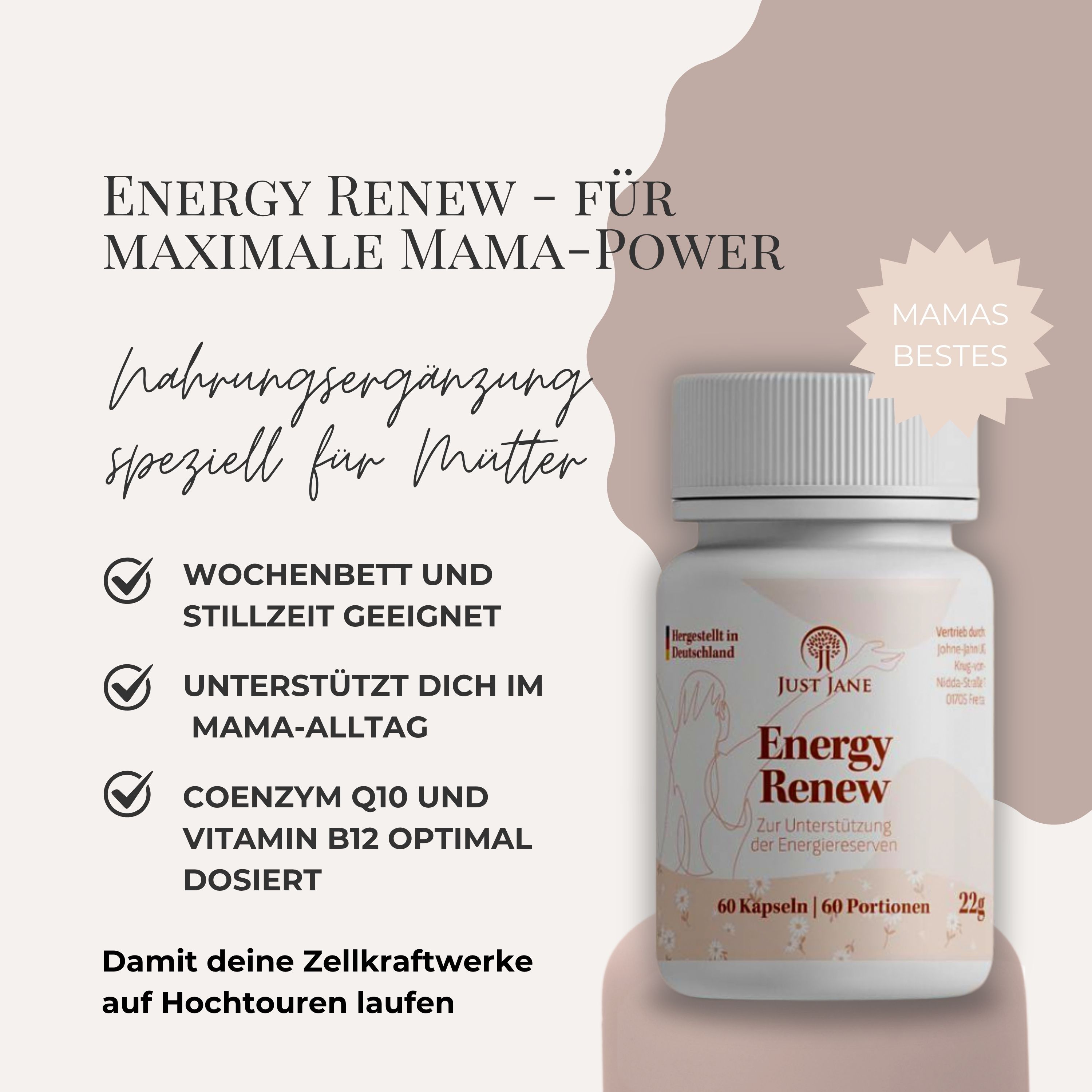 Just Jane® Energy Renew Coenzym Q10 + Vitamin B12