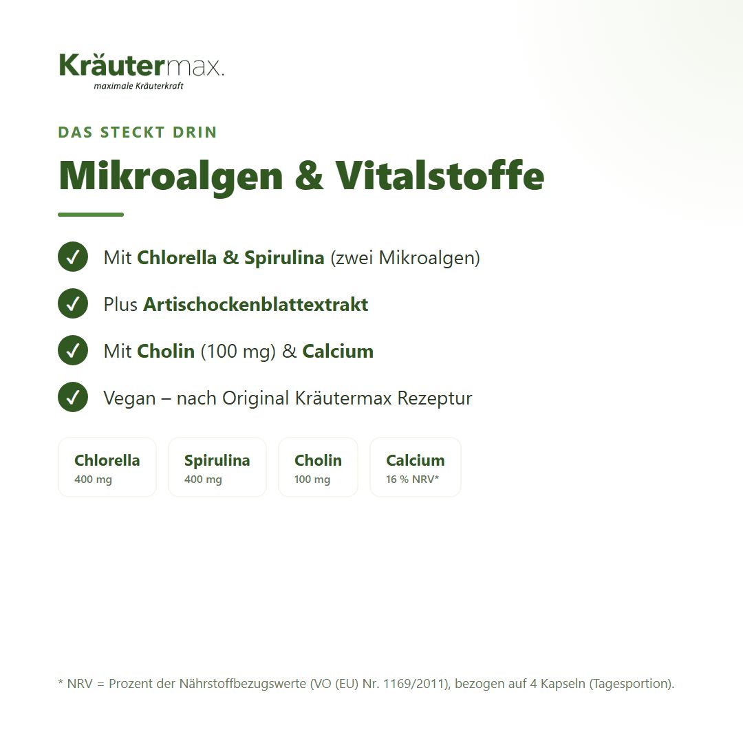 Kräutermax Algen Leber Komplex Kapseln