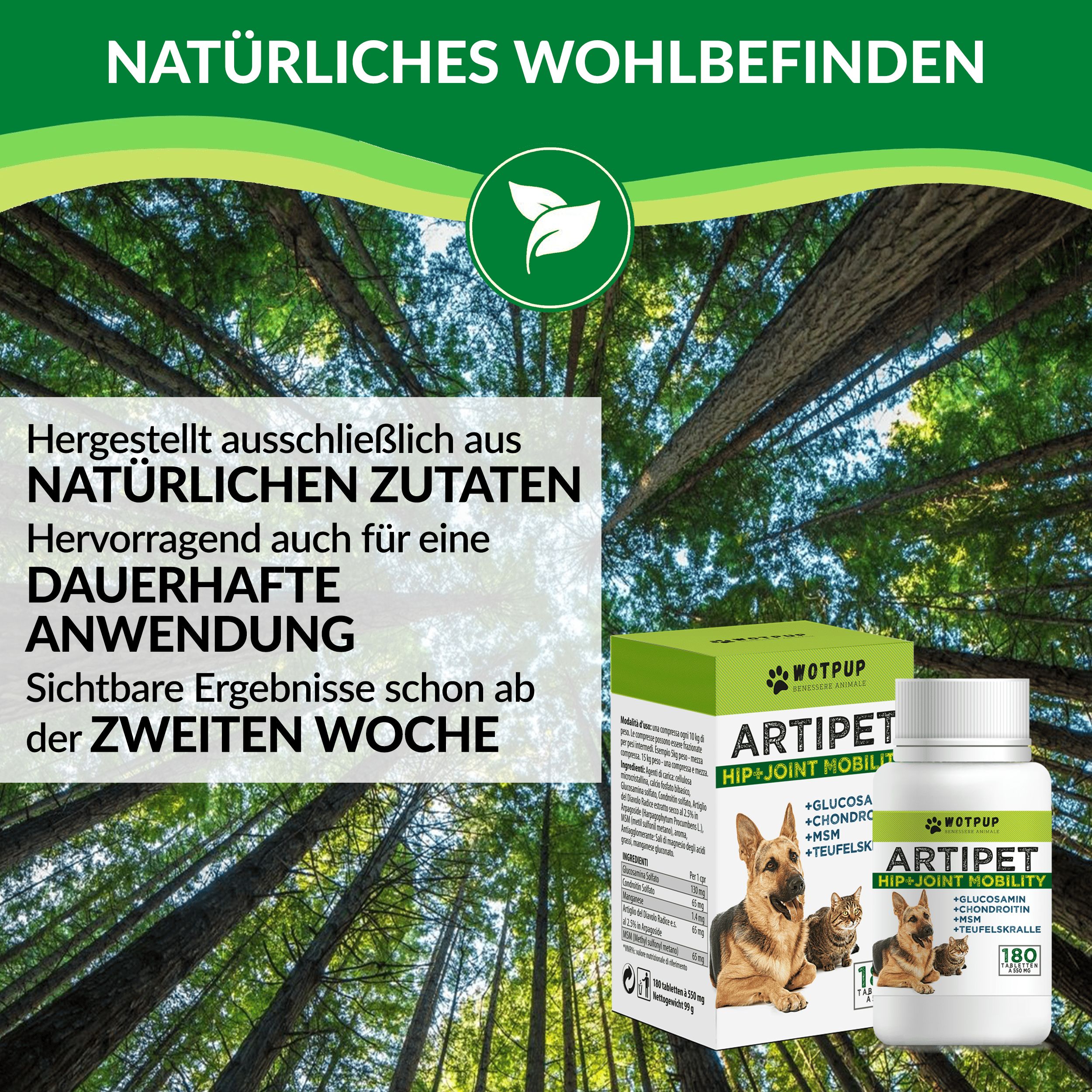 Artipet © Gelenknahrungsergänzung für Hunde und Katzen mit Glucosamin und Chondroitin