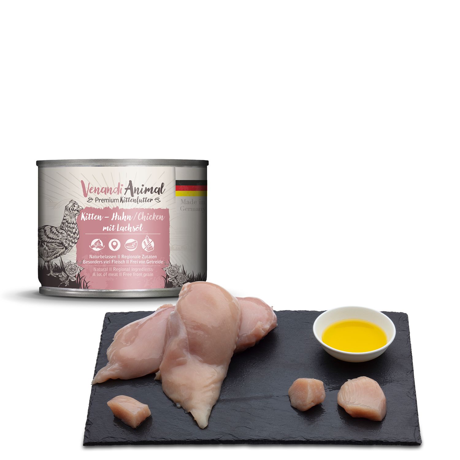 Venandi Animal - Kitten - Huhn mit Lachsöl
