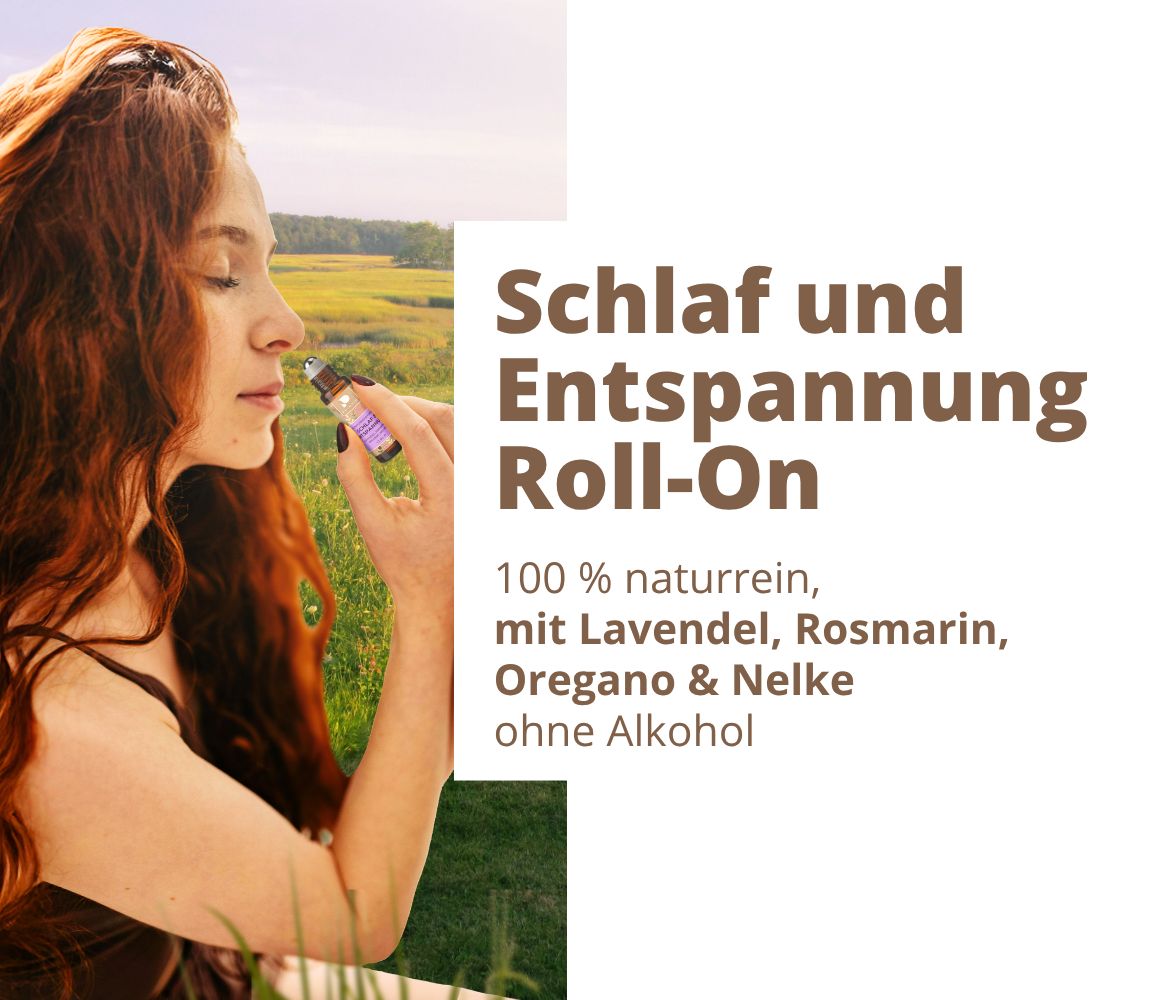 PHINTIN Roll-On Schlaf & Entspannung ätherische Öle mit Lavendel, Rosmarin, Oregano, Nelke