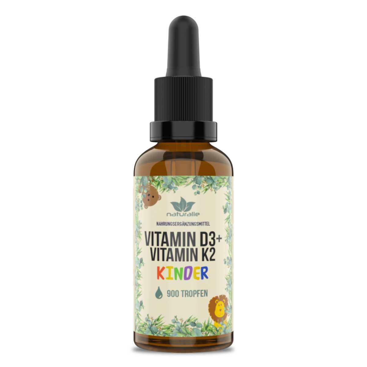 Naturalie Vitamin D3 K2 Tropfen für Babys und Kinder vegan 30 ml