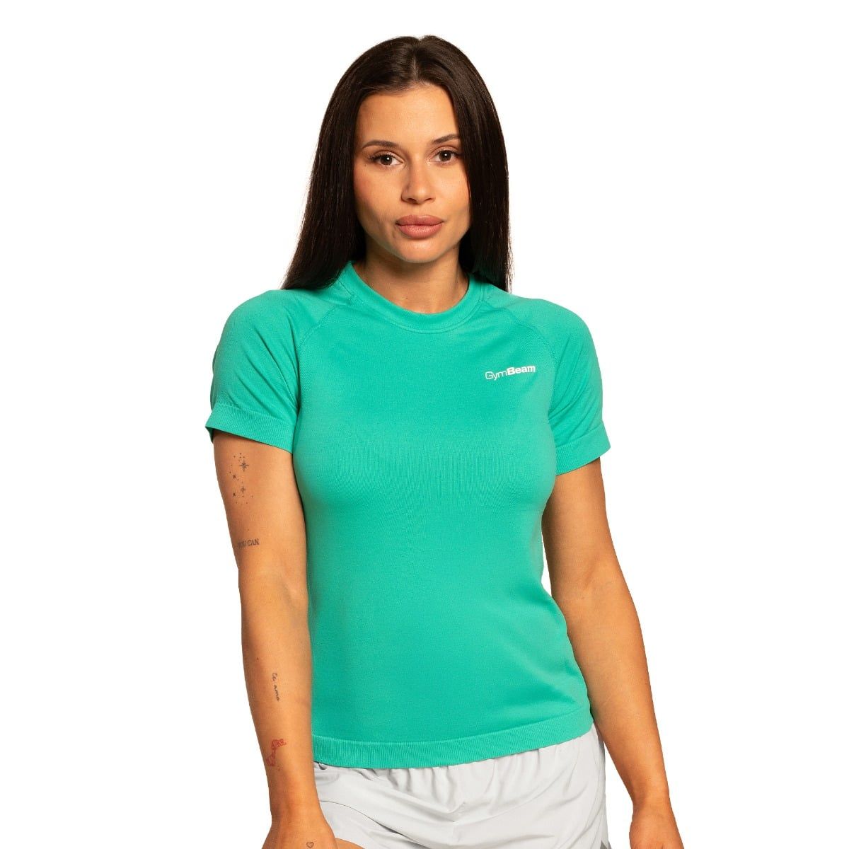 GymBeam T-Shirt Damen mit regulärer Passform, Rundhalsausschnitt, Pulse X Grün 1 St