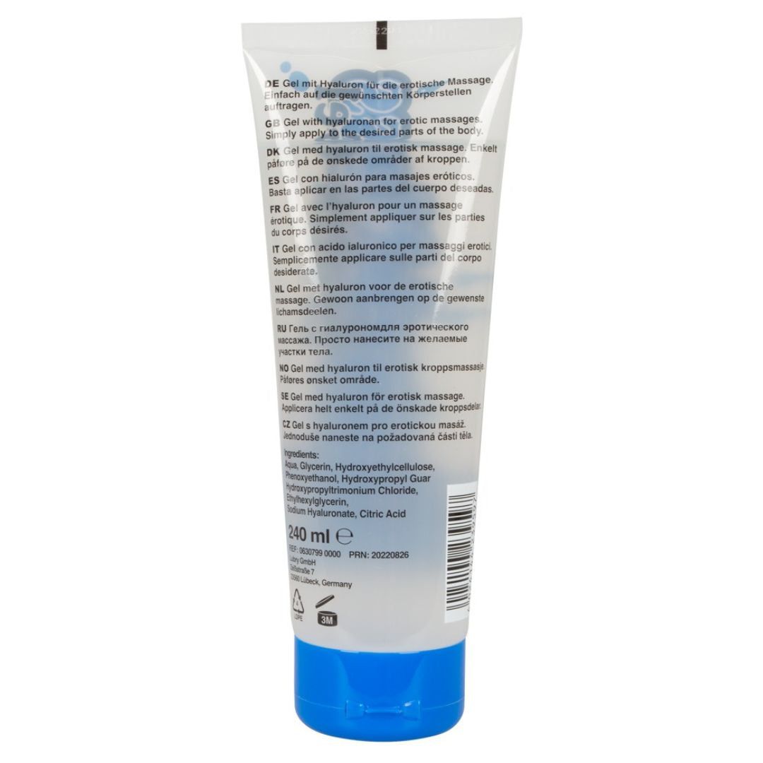 Massagegel „KlatschNass“ auf Wasserbasis mit Hyaluron | Für Ganzkörpermassagen | KlatschNass