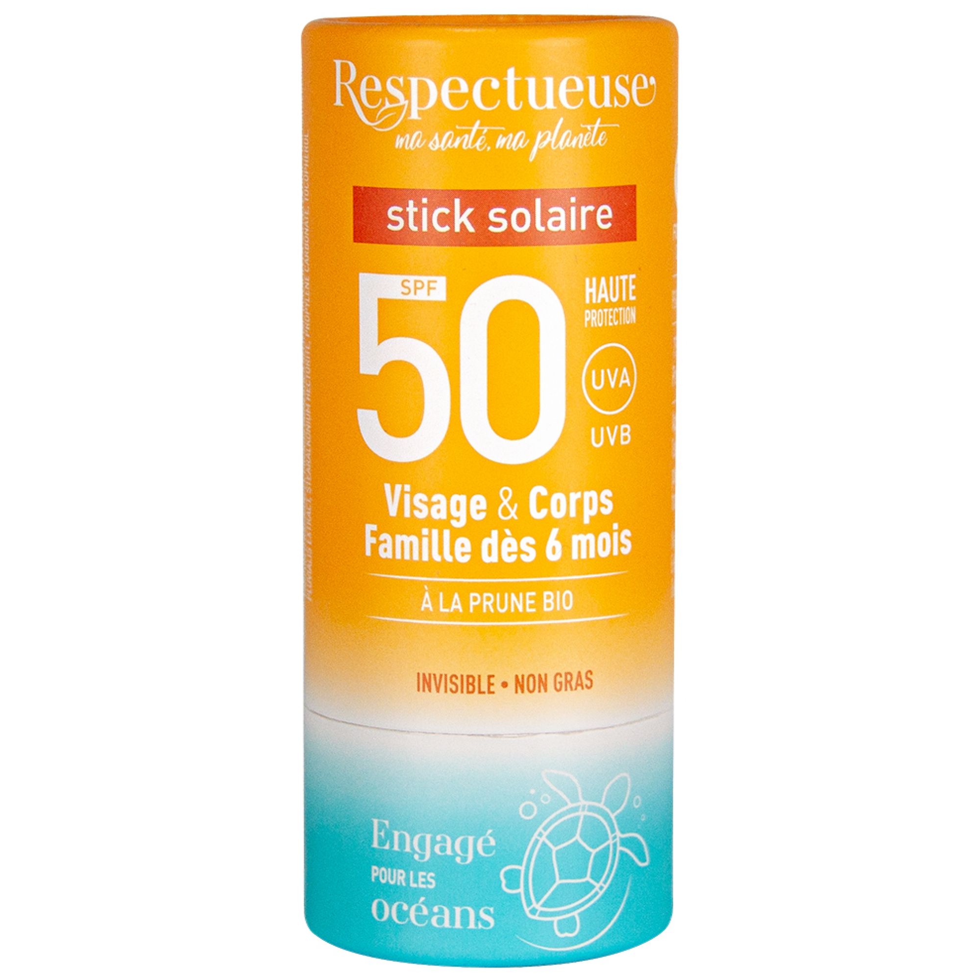 Respectueuse Sonnenschutzstift Spf50 8x3,3x3,3 cm