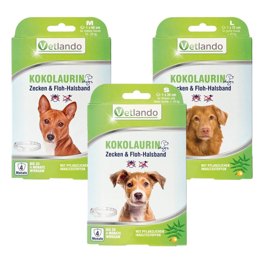 Vetlando Kokolaurin Zecken- & Floh-Halsband für Hunde
