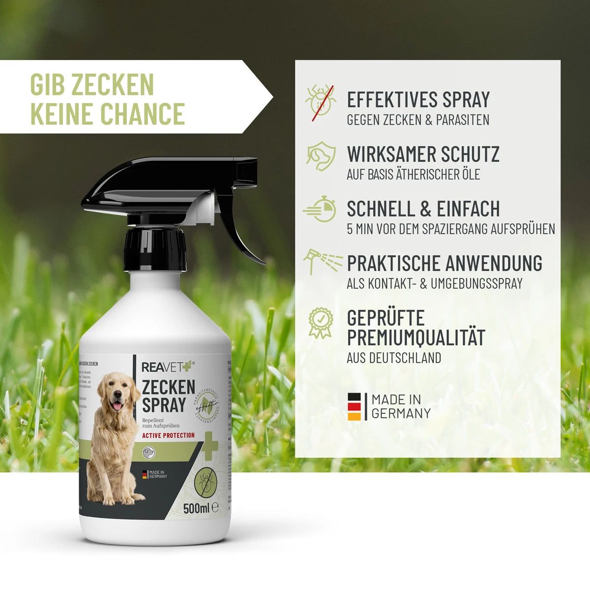 Zeckenspray - ReaVET 500 ml Spray