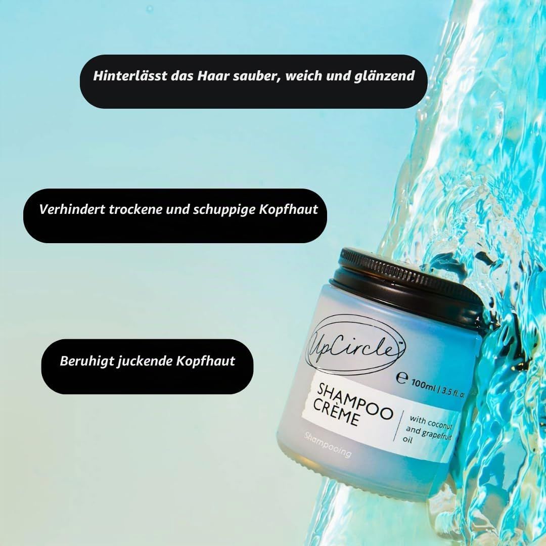 UpCircle Shampoo Crème, 100ml, mit Kokosnuss- und Traubenkernöl.