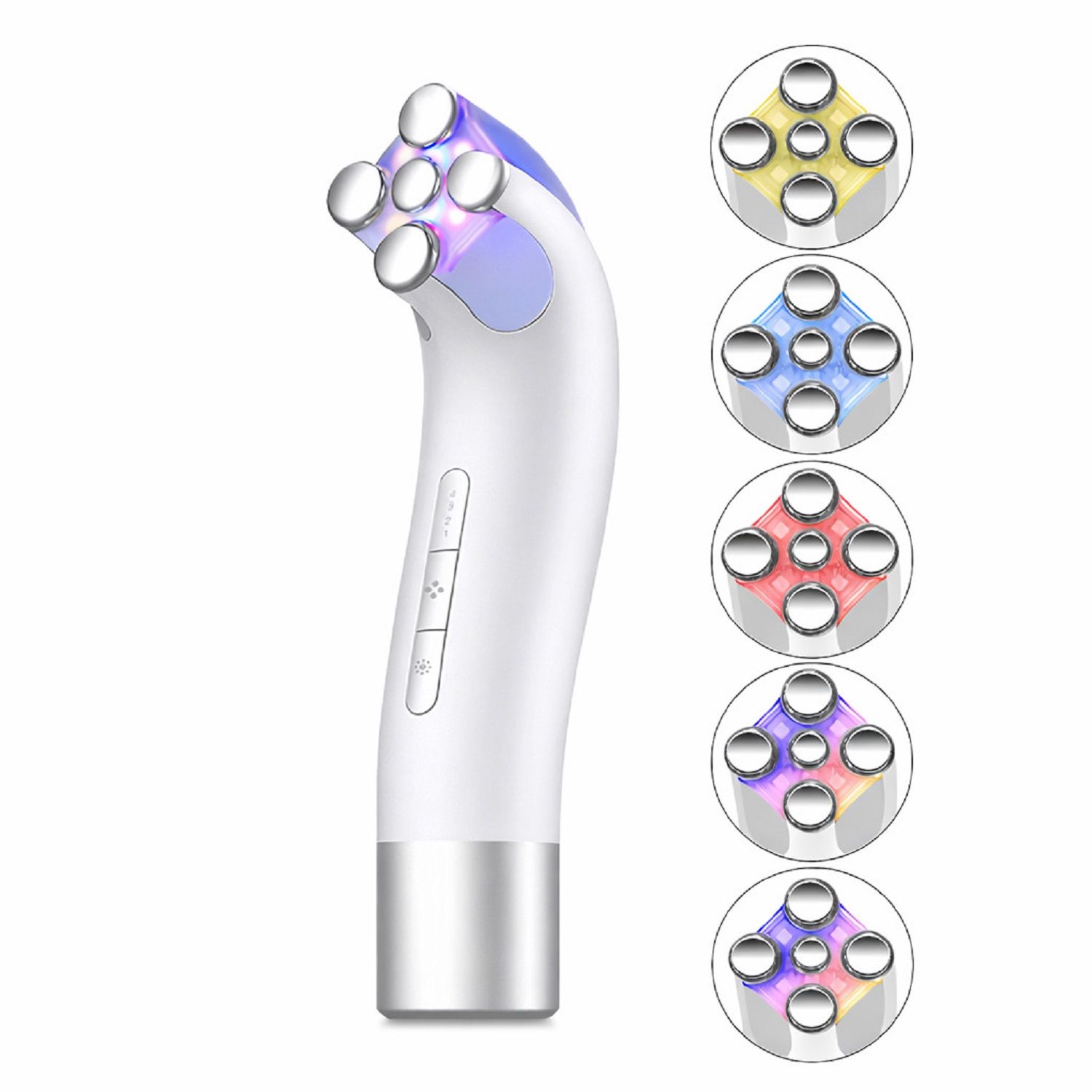 COOL-i Multifunktionales Rf,Ems,Led Beautygerät,Kabellose Gesichts & Halsmassage mit Wärmefunktion 1 Pc Gerät