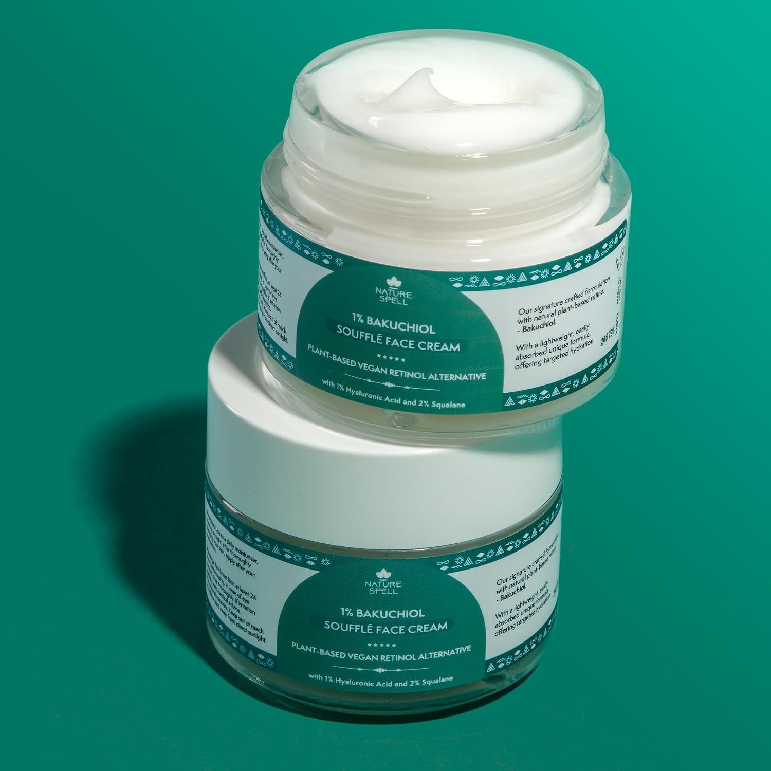 Nature Spell 1% Bakuchiol Aufgeschlagene Gesichtscreme, 100ml.