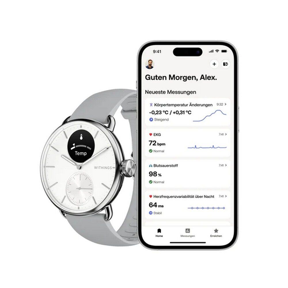 Withings Scanwatch 2, 38 mm, weiß