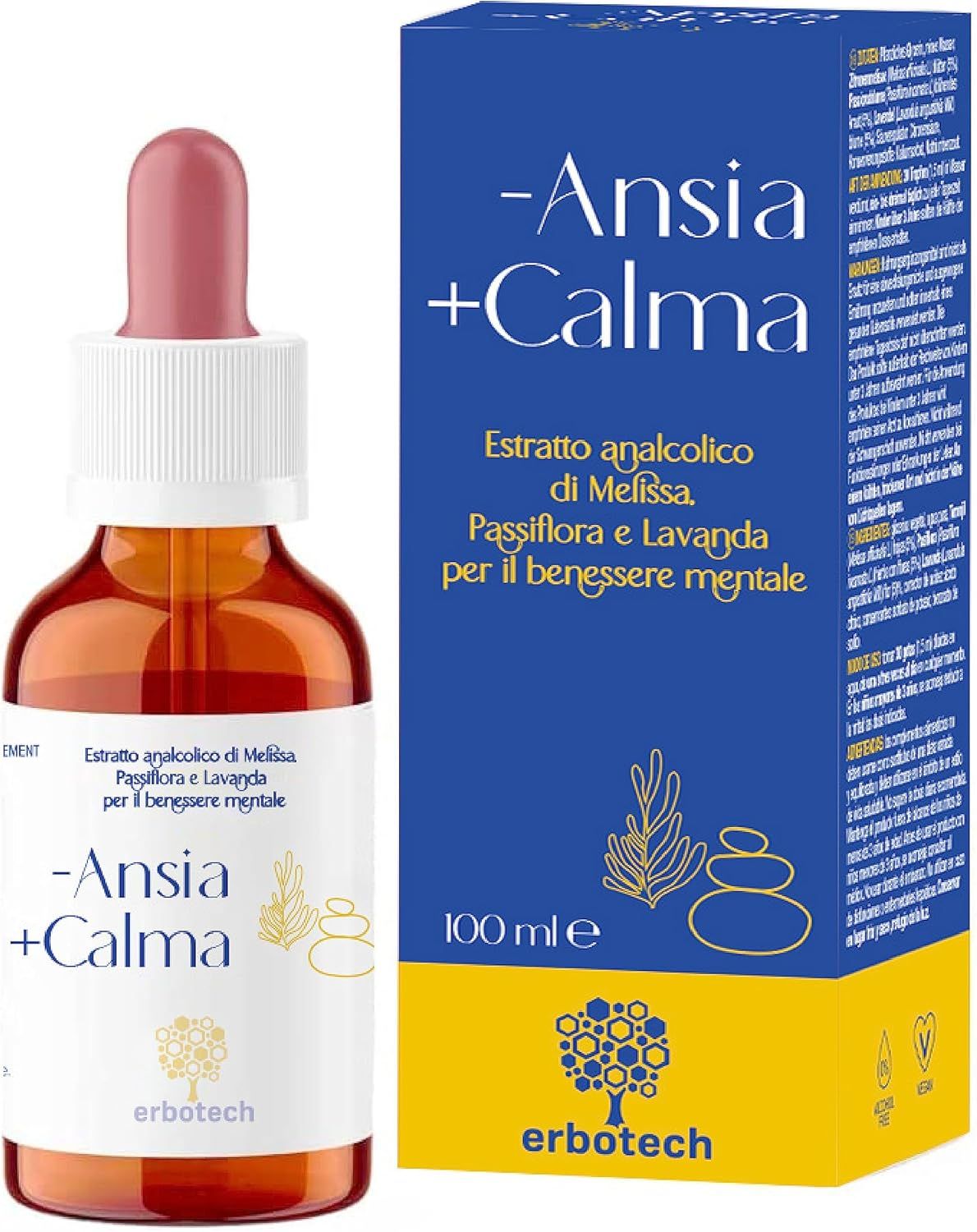 ERBOTECH Tintura MadreTintura madre analcolica: -Ansia +Calma