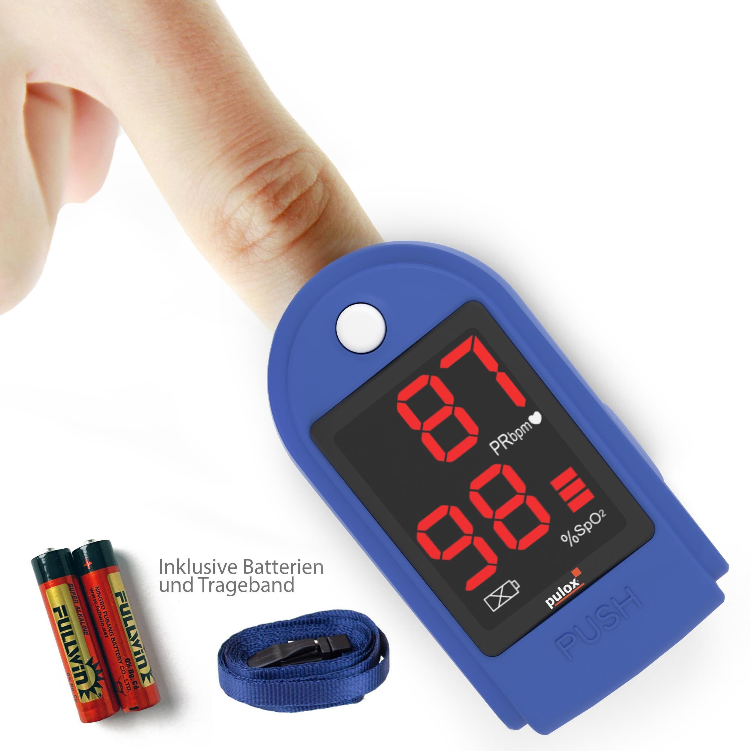 pulox Pulsoximeter PO-100 blau