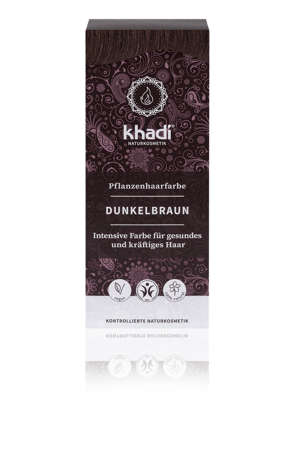 khadi Natural Cosmetics Pflanzenhaarfarbe Dunkelbraun 100 g