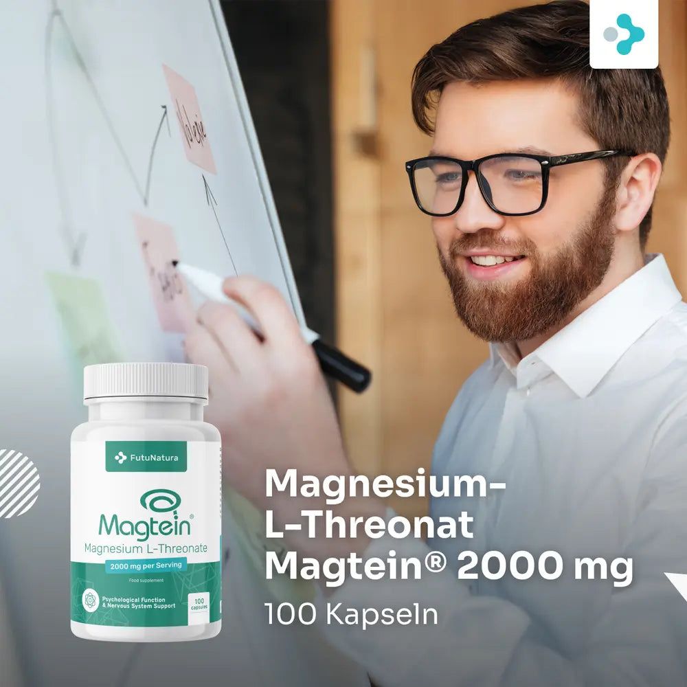 FutuNatura Magnesium L-Threonat Magtein® 2000 mg – Patentierte Spezialform für Nerven & Psyche