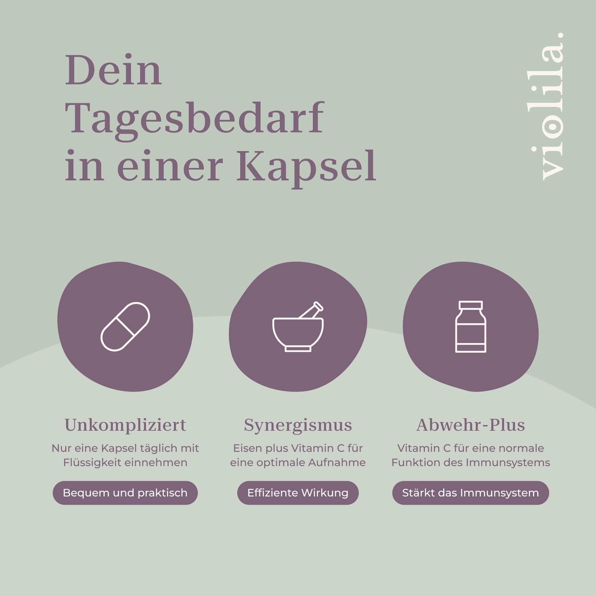 violila Eisen⁺ Vitamin C Kapseln