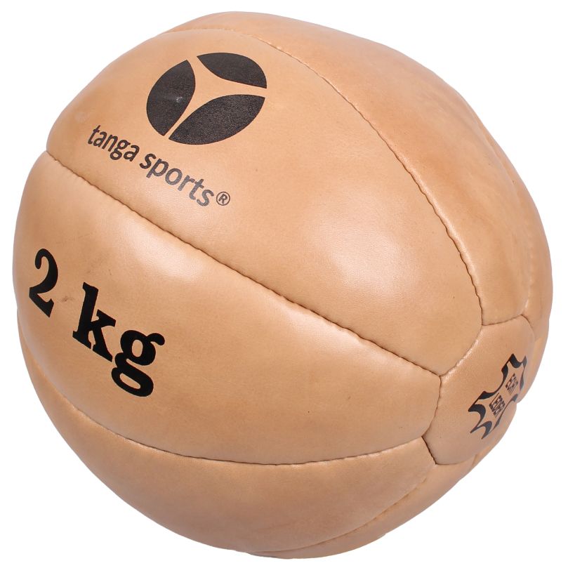tanga sports® Medizinball aus Leder, 2 kg