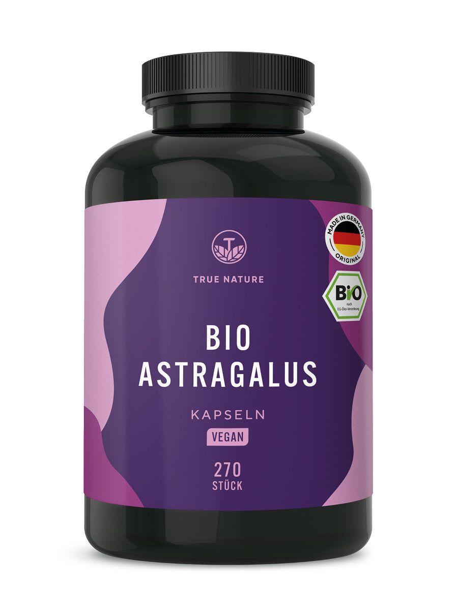 True Nature® Bio Astragalus Kapseln - Vegan & Made in Germany 270 St