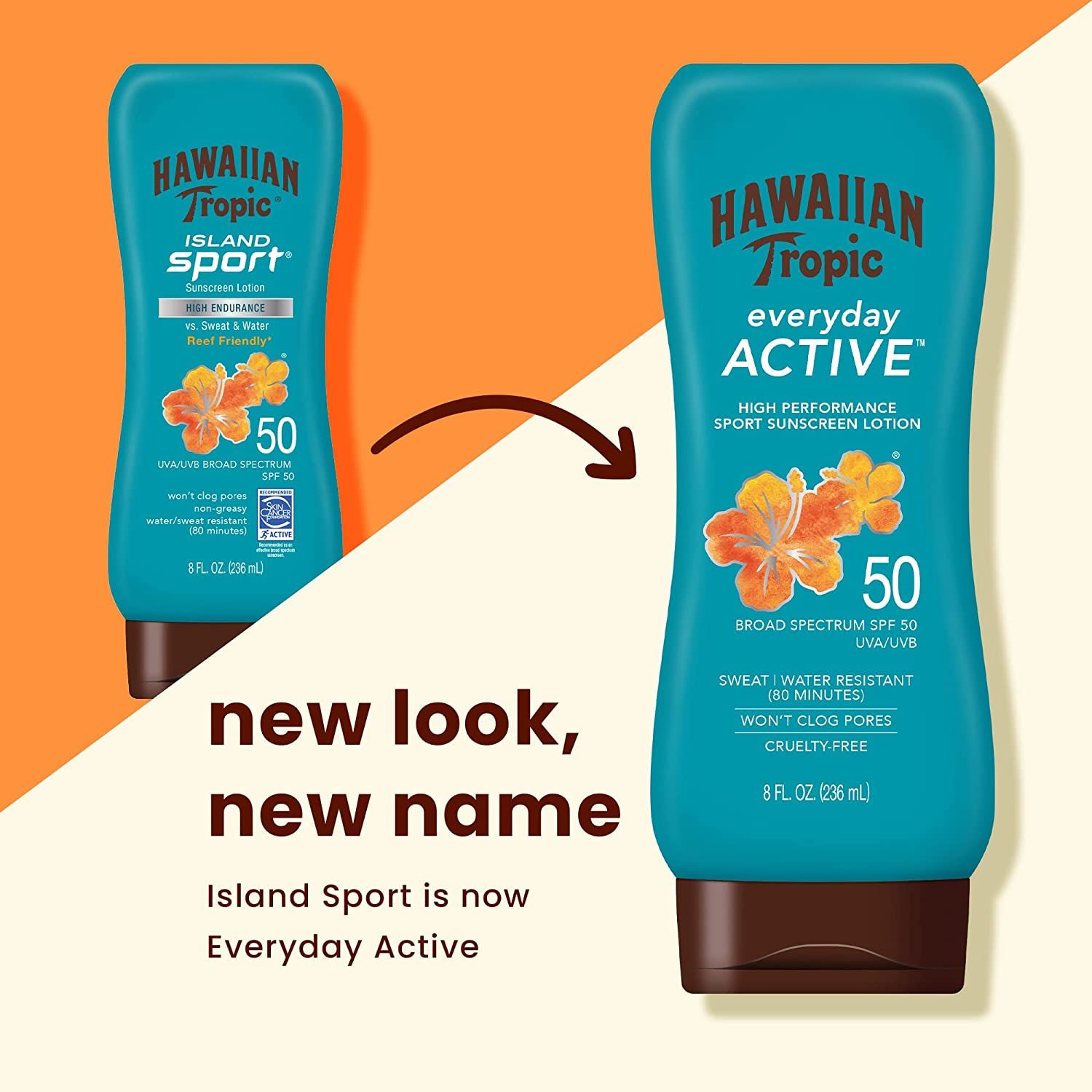 Hawaiian Tropic Insel Sport Breites Spektrum Sonnencreme SPF 50-8 Flüssigunze