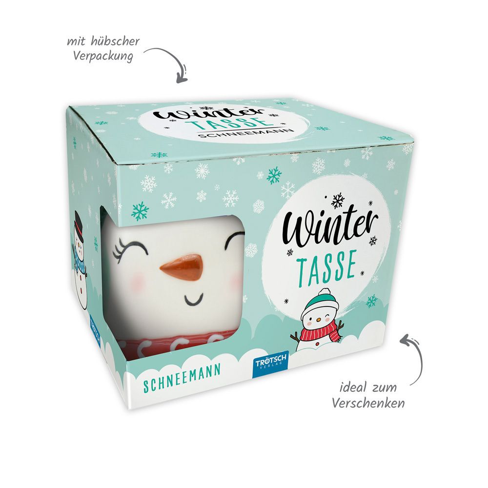 Trötsch Wintertasse Schneemann klein Kaffeetasse Teetasse Geschenkidee Geschenk Tasse