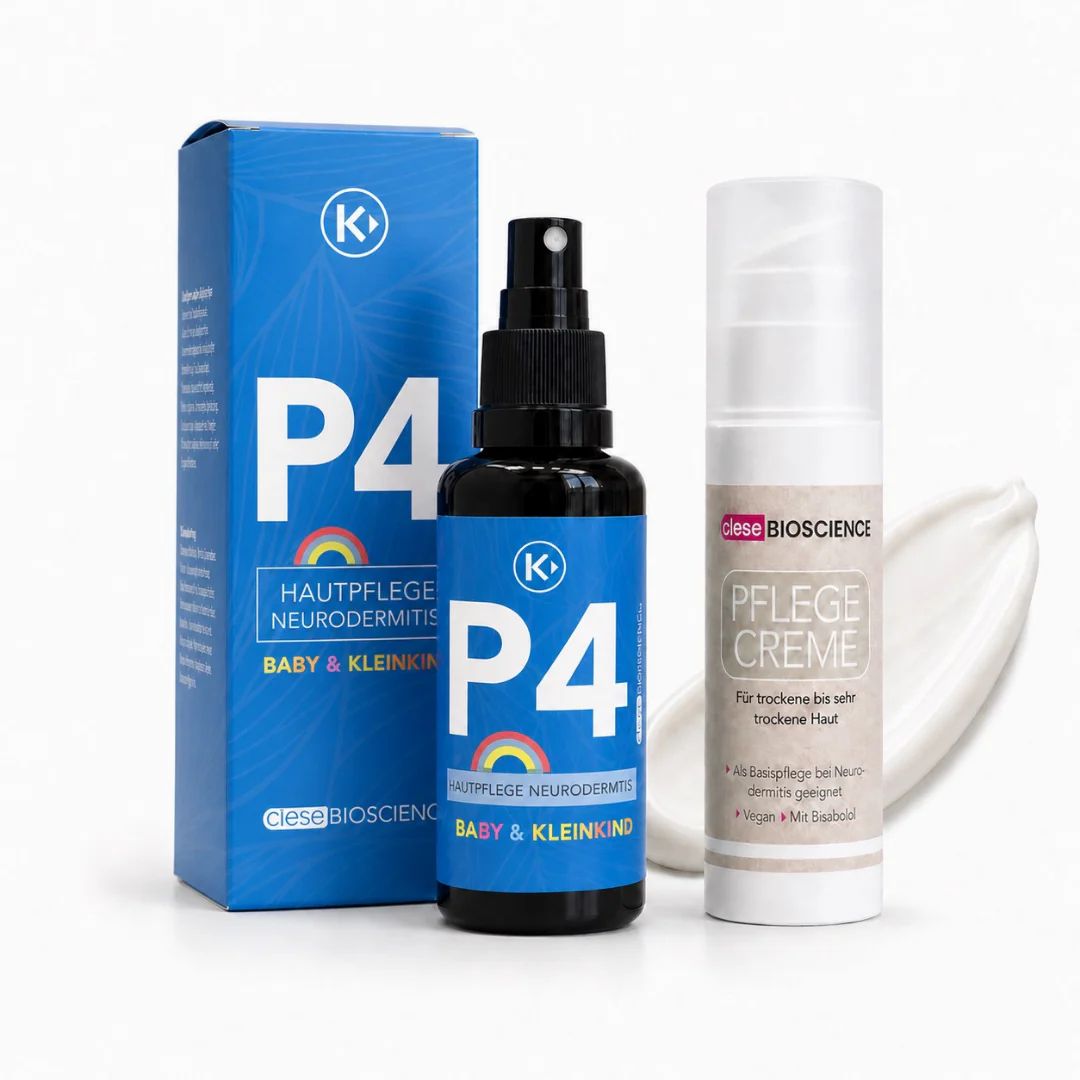 clese P4 Kombi-Set | Spray & Pflegecreme bei Neurodermitis 2-teilig 50 ml