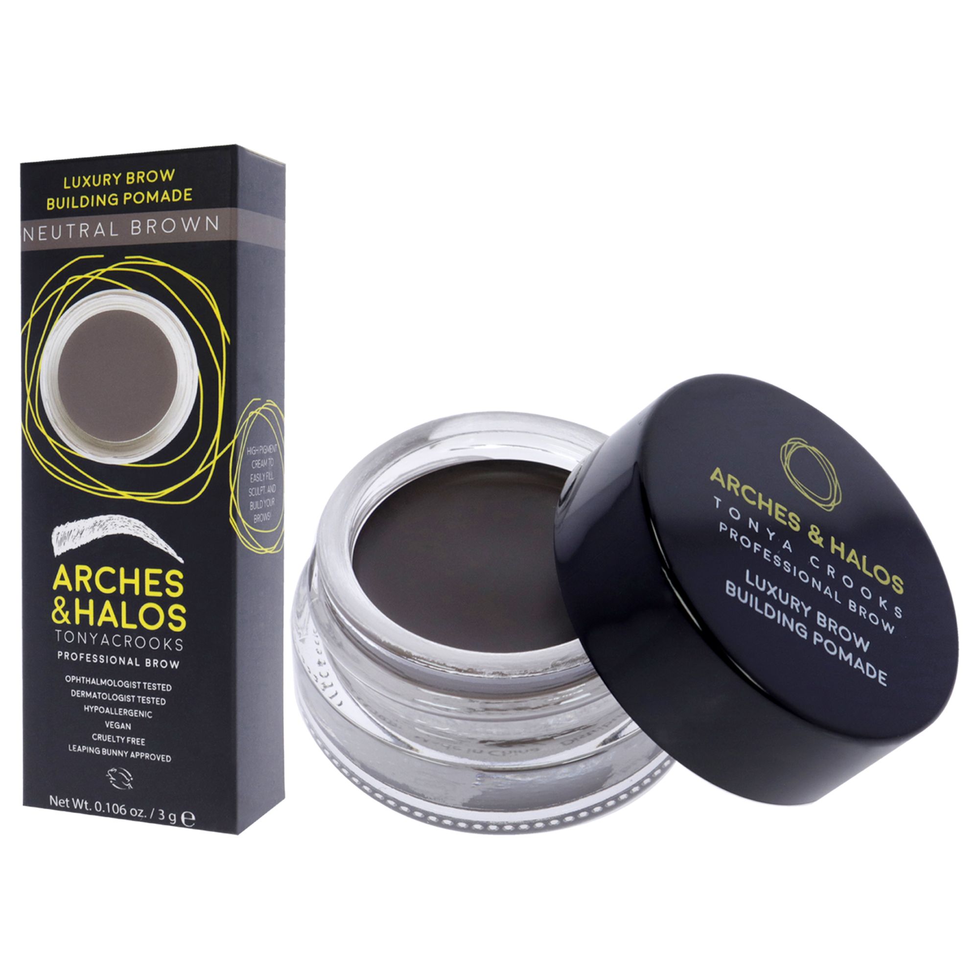 Luxury Brow Pomade Neutral Brown by Arches and Halos