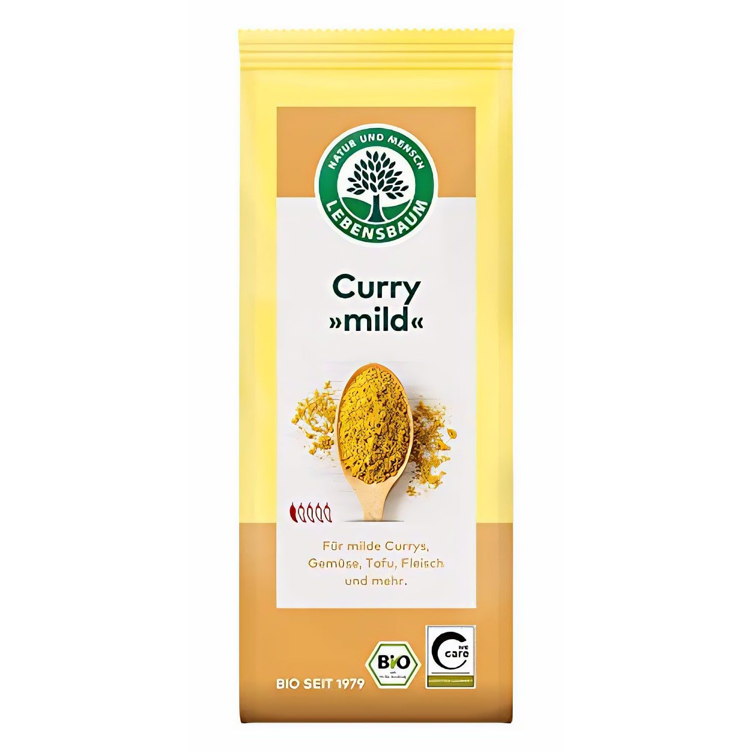 Lebensbaum Curry mild, Bio-Gewürz für milde Currys, Gemüse, Tofu und Fleisch, 50 g