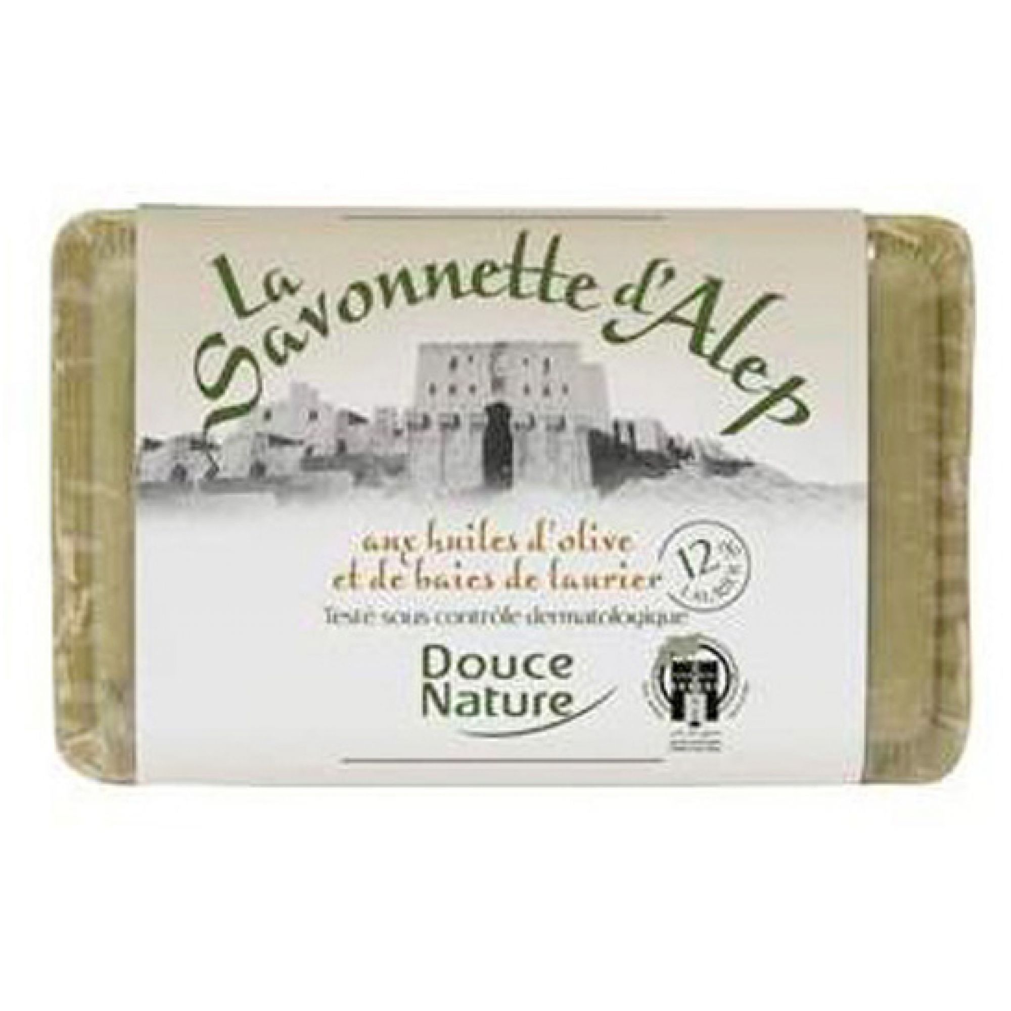 Douce Nature Aleppo-Seife mit Olivenöl 7,7x4,9x2,5 cm