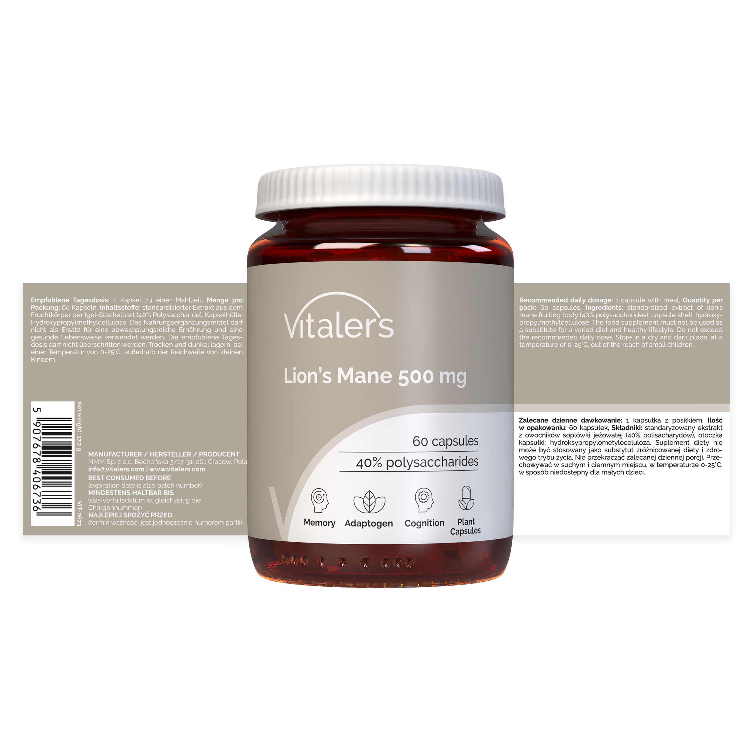 Vitaler’s Löwenmähne 500 mg