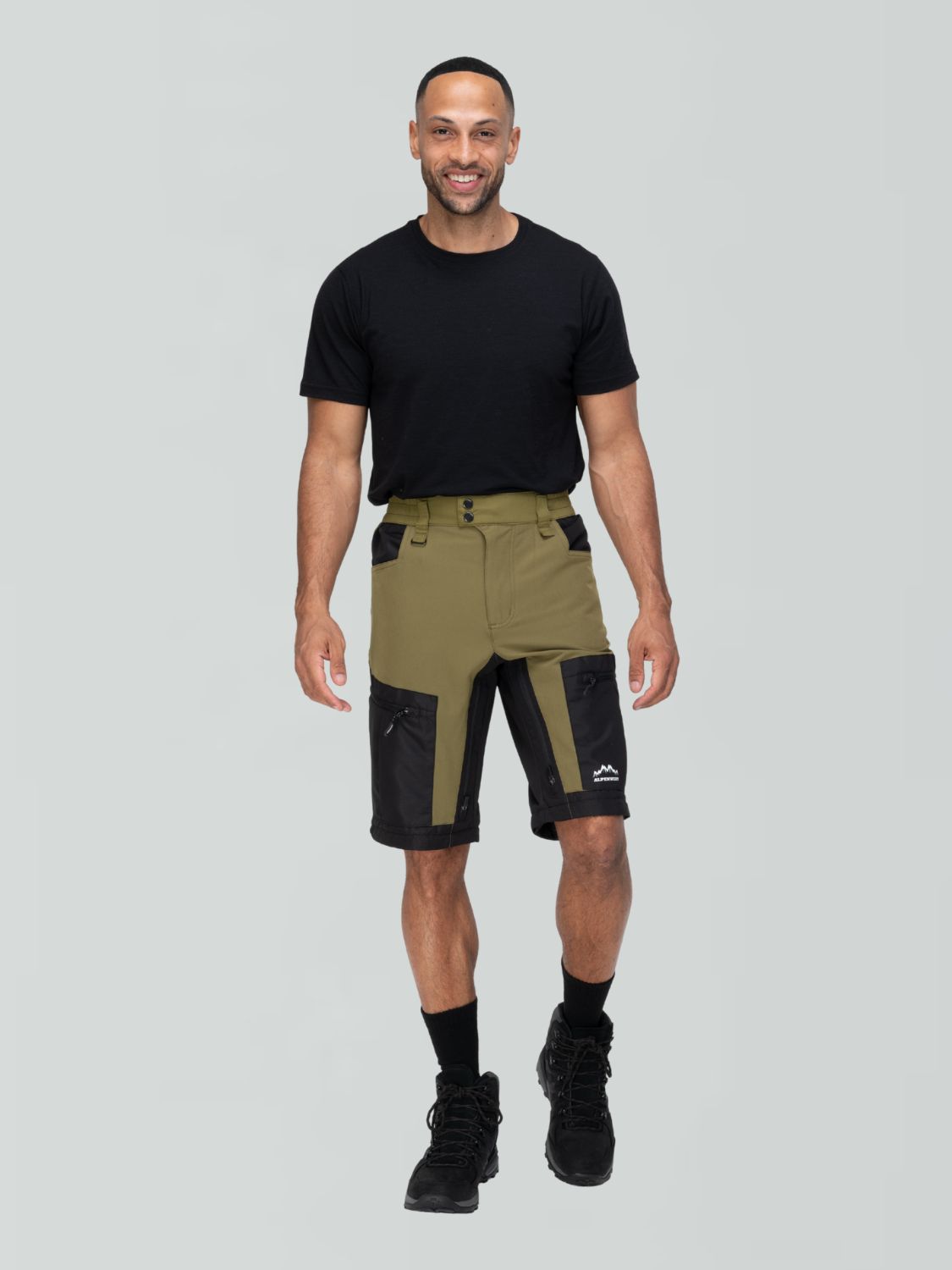 ALPENWERT Wanderhose Herren Olive Grün XXL