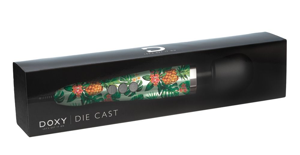 Massagestab "Die Cast" mit Pineapple-Muster | Multispeed-Vibration | Doxy