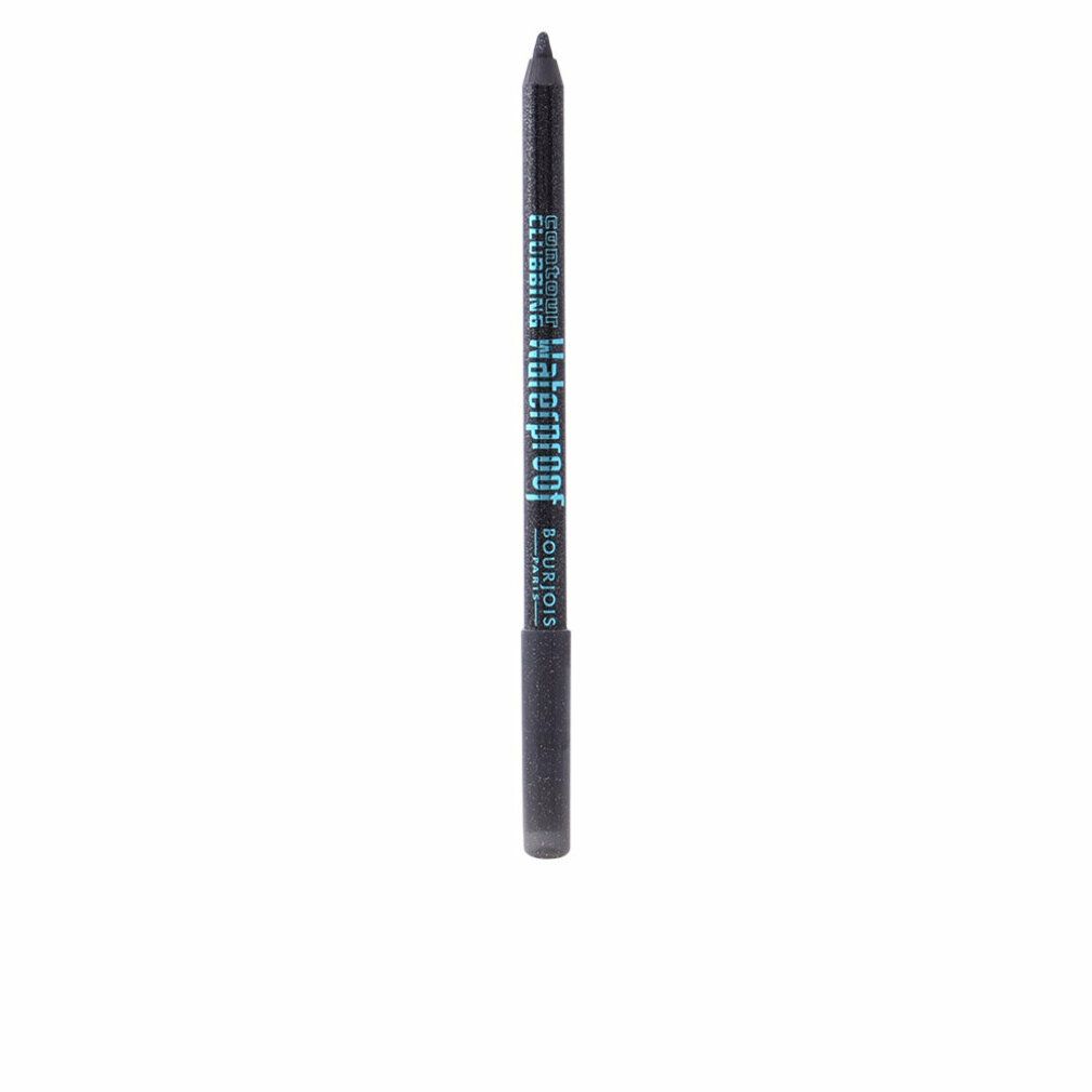 Schwarzer Kajalstift mit Glitzer. Aufschrift 'Waterproof' und 'Bourjois Paris'.