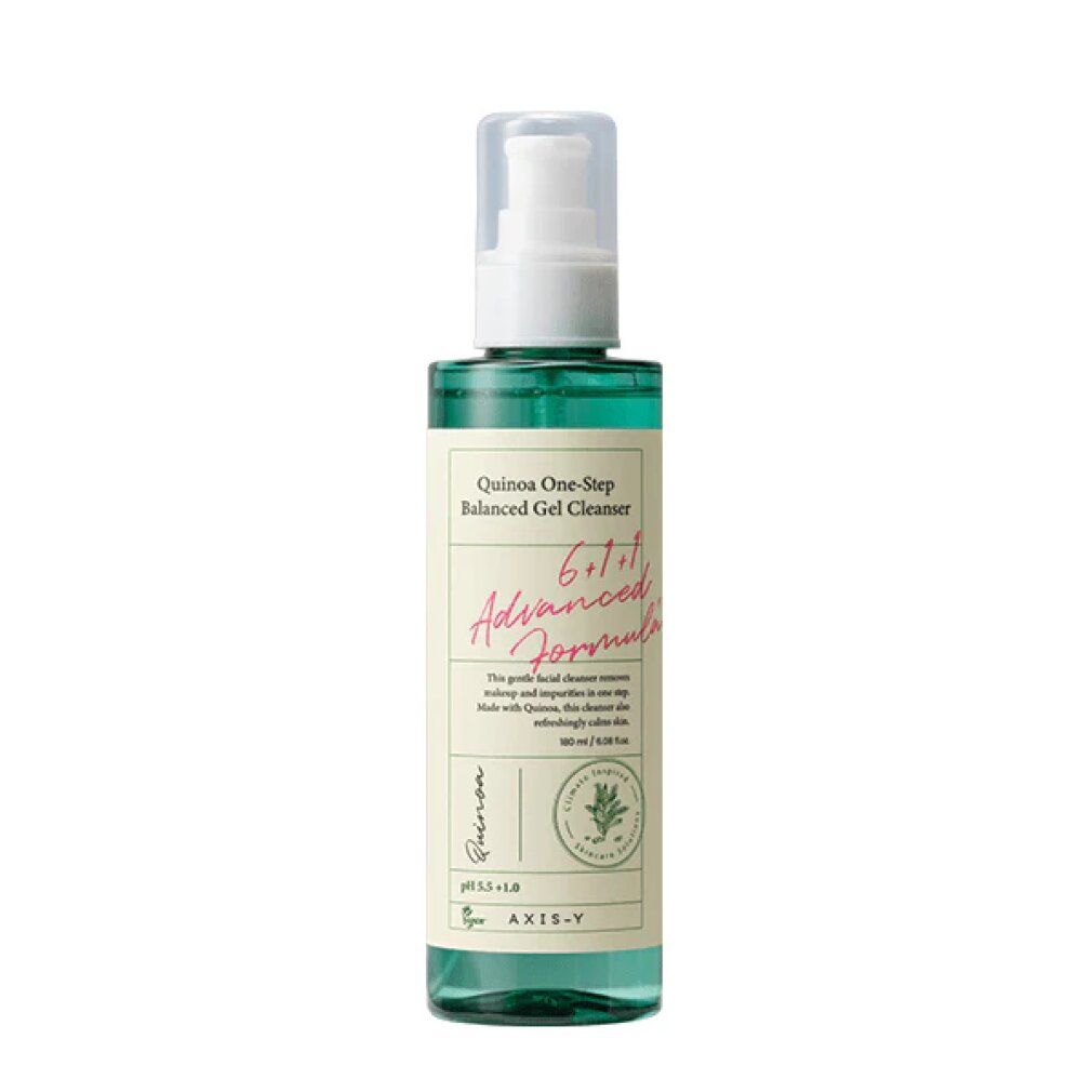 AXIS-Y Quinoa One-Step Balanced Gel Cleanser Flasche mit Pumpspender.