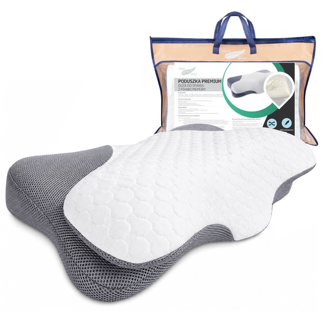 Medi Sleep Orthopädisches Nackenkissen aus Memory-Schaum 1 St