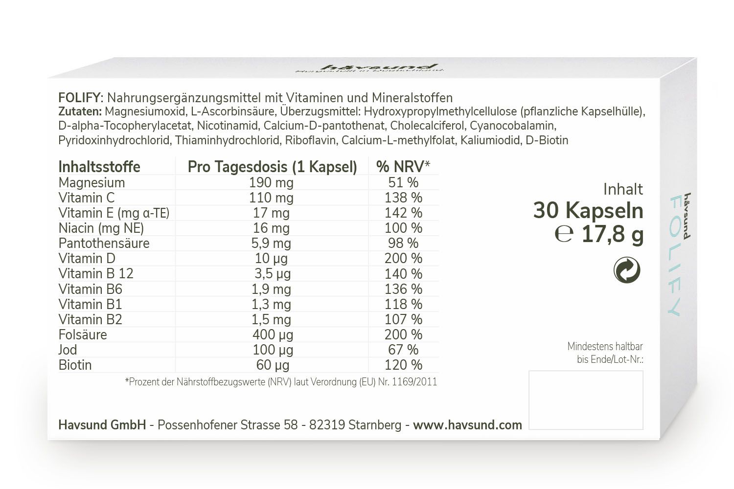 håvsund Folify 30 St Kapseln