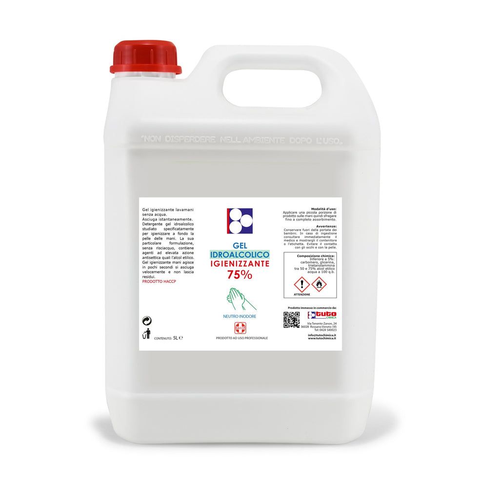 Gel igienizzante mani alcool 75%