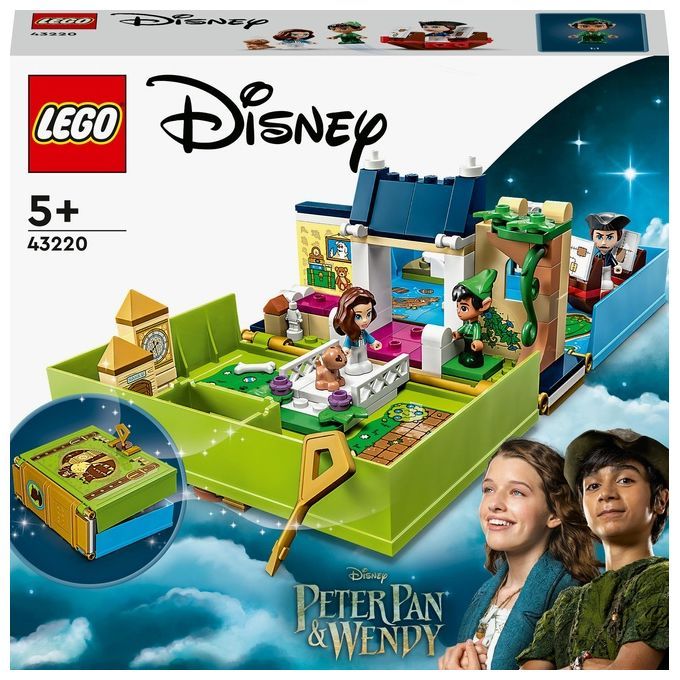 LEGO Disney Classic 43220 L'Avventura nel Libro delle Fiabe di Peter Pan e Wendy, Set Giochi da Via