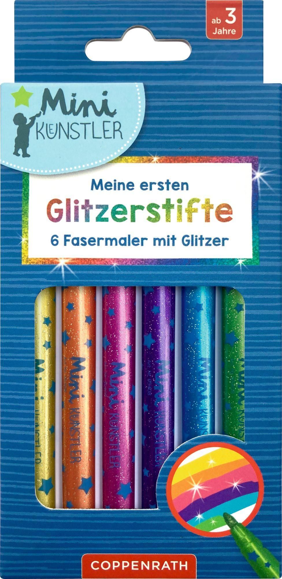 Meine ersten Glitzerstifte 6 Fasermaler mit Glitzer