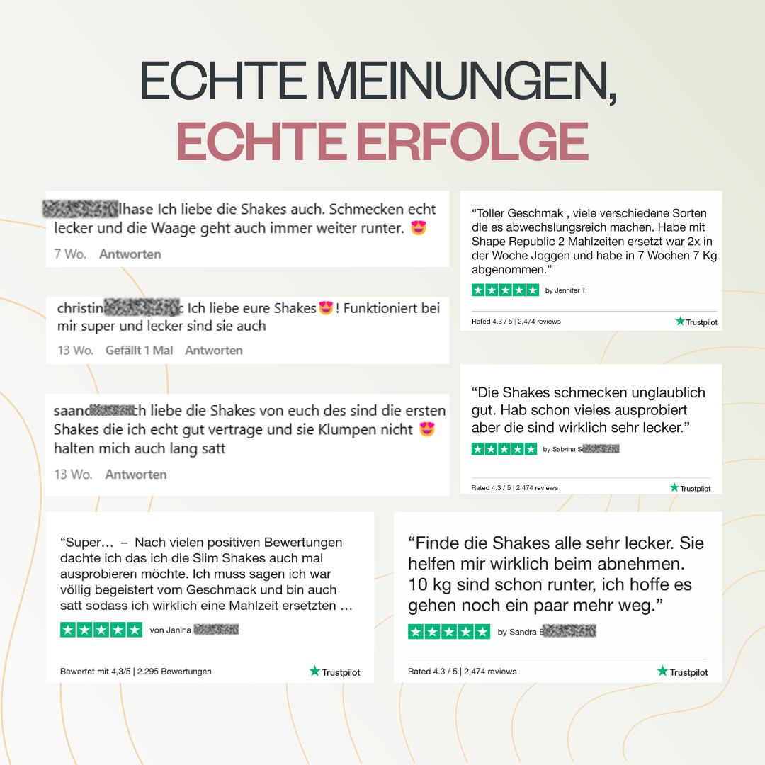 Shape Republic – Dein Abnehm-Startpaket: Slim Shakes & Gluco-Kapseln + Gratis Shaker