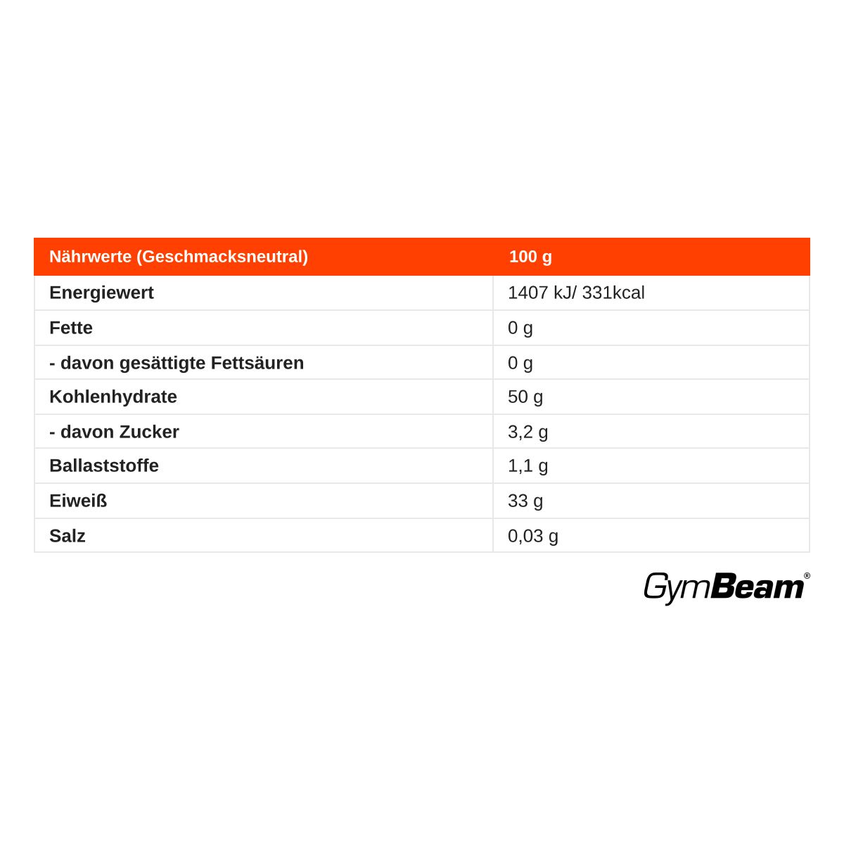 GymBeam Protein Reiscreme Molkenprotein-Instantbrei Pulver