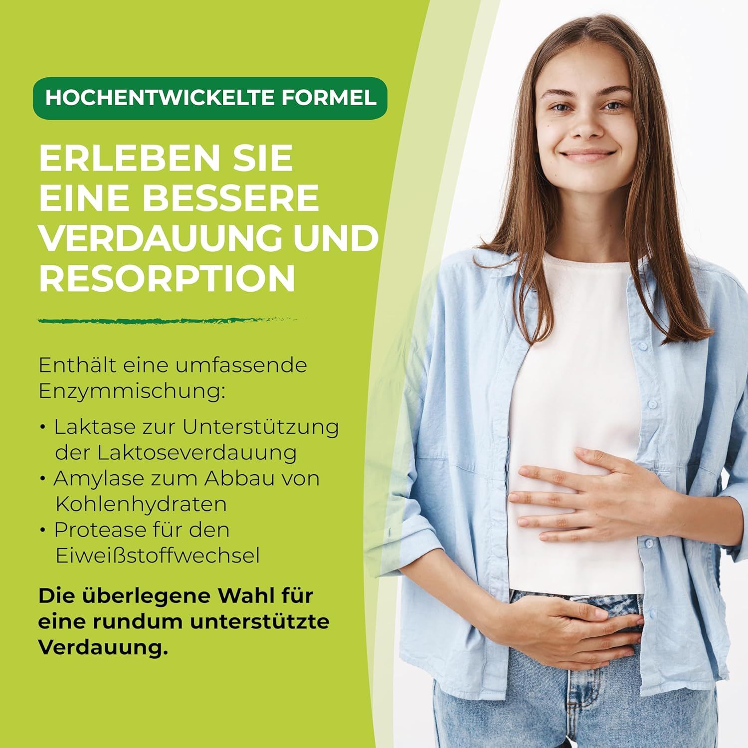 Biostile Carbo Digest – Verdauungsenzyme Kapseln mit Laktase & Zink